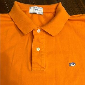 Southern Tide Orange Polo Shirt